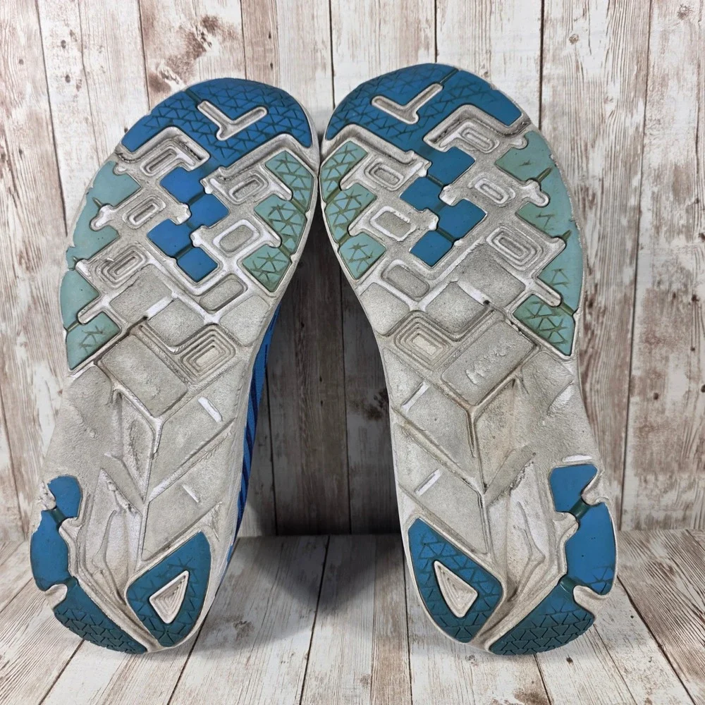Hoka One One Clifton 5 Knit Womens Blue Running Shoes Size 9.5 Sneakers